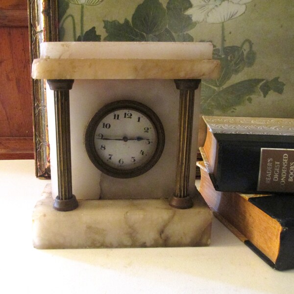 Marble Clock Etsy