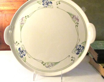 Villeroy & Boch Verona Cake Plate, Dessert Serving Platter, Art Nouveau Iris, The Gilded Tassel, Handled Cake Tray, Mother's Day Gift