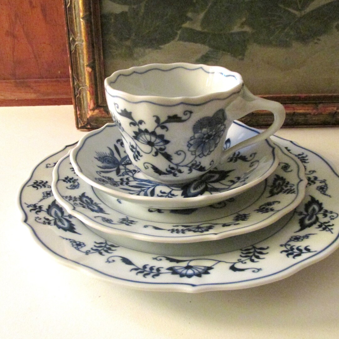 Vintage Blue Danube Dinnerware Salad Plate Teacup and Saucer Etsy