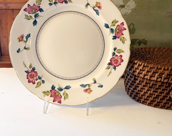 Vintage Wedgwood England Chinese Flowers Dinner Plate, Colonial Williamsburg , Chinoiserie Dinnerware, English Bone China