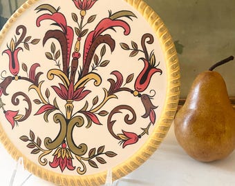Vintage Pier 1 "Oralia" Trivet, Italian Style Hot Plate, Plant Stand, Tuscany Decor