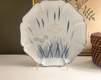 Vintage Himark Japan "Iris Mist" Decorative Plate, Palm Beach Chic