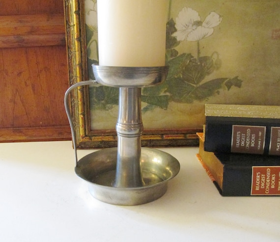 Vintage Medieval Pewter Chamber Stick, Farmhouse Decor, Boho Rustic Decor,  Pillar Candle Holder, Spike Candlestick -  Israel