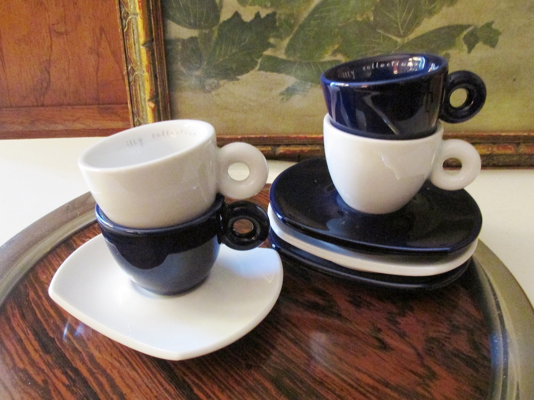 Illy Espresso Cups and Saucers, Italy Made, Special Edition, Illy Art