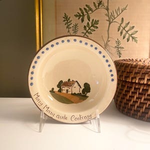Vintage Torquay Watcombe Pottery Motto Ware Bowl, England Cottage Core, Mary Quite Contrary