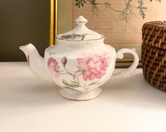 Vintage Small Gracie China Teapot, Floral Porcelain Personal Teapot, Gift For Tea Lover