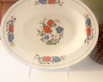 Vintage John Aynsley England "Famille Rose" Vegetable Bowl, Chinoiserie Chic Porcelain , Wedding China
