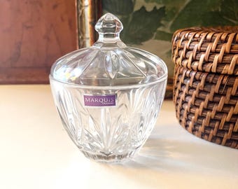 Vintage  Marquis Waterford Crystal Lidded Bowl, Candy Dish, Sugar Bowl, Wedding Crystal