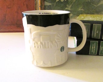 Vintage Starbucks Coffee Mug, Kaohsiung, Relief Mug, 16 Ounces, Taiwan