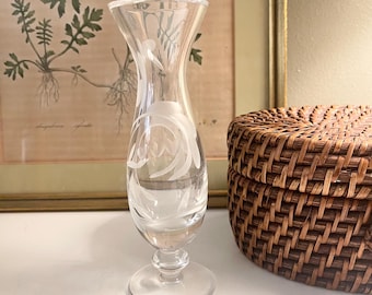 Vintage  Marquis Waterford Crystal Yours Truly Bud Vase, Vanity Decor, Mother's Day Gift