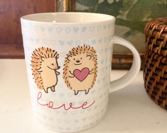 Valentine Hedgehogs Heart Large Coffee Mug, Prima Design