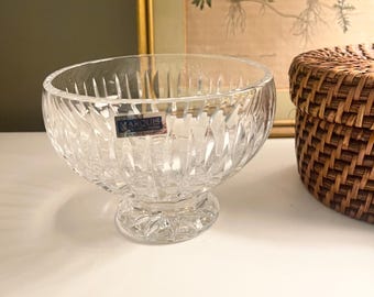 Vintage Marquis by Waterford Crystal Candy Dish, "Ariel" Pattern Potpourri Bowl, Holiday Crystal