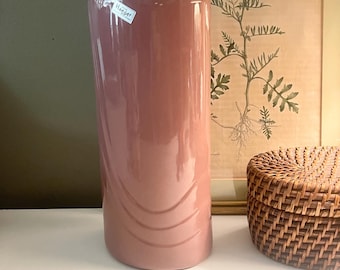 Vintage Haeger USA Art Deco Vase, Mauve Rose Ceramic, Hollywood Regency Style