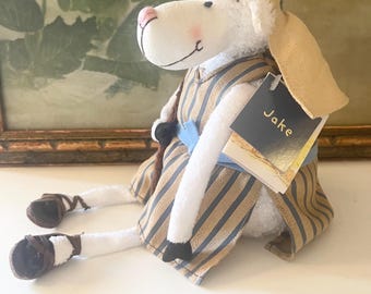 Vintage NWT 2005 Dayspring Really Woolly "Jake"i Sheep Plush Stuffed Animal, Christmas Lamb Nativity Toy,