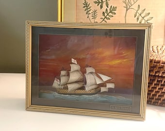 Vintage England 3D Model Ship, HMS Victory, Marshall Novelcrafts Quorn