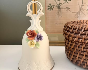 Vintage Italy Capodimonte  Porcelain  Bisque Musical Bell , Michelle My Bell