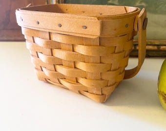 Vintage Longaberger 1997 Small Basket, American Cancer Society