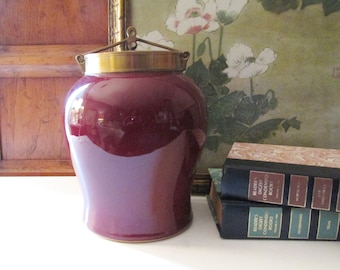 Vintage Oriental Chinese Red Ginger Jar by Bombay Company, Chinoiserie Decor, Hollywood Regency, Coffee Table Decor