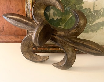 Vintage Pair San Pacific Home Tea Candle Sconces, Fleur de lis, French Chic Decor