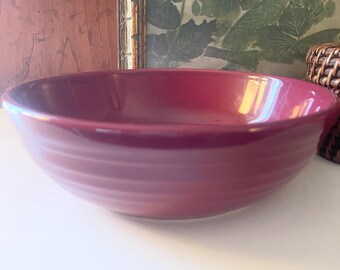 Vintage Serving Bowl by Workshops of Gerald Henn, Maroon Farmhouse Kitchen, Country Kitchen, Fall Autumn Decor, Fruit Bowl