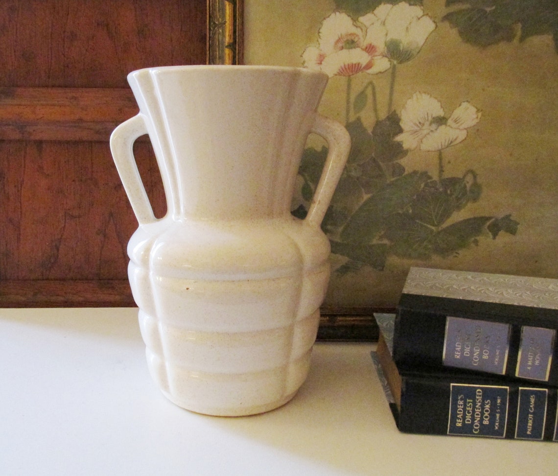 Vintage York Pottery Company Vase American Art Moderne Creamy Etsy