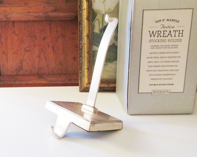 Restoration Hardware Wreath and Stocking Holder, Etsy