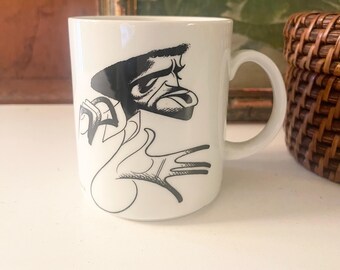 1983 Al Hirschfeld Mug, Sammy Davis Jr, African American Celebrity Caricature Mug