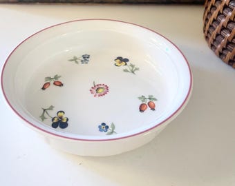 Vintage  Villeroy & Boch 5" Quiche Dish, "Petite Fleur" Oven To Table Ware, French Country Dining, Spring Summer China