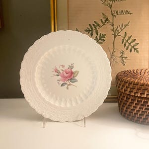 Vintage Spode England Luncheon or Salad Plate, Billingsley Rose Pattern