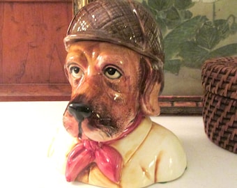 Vintage Taste Setter by Sigma Sherlock Hound Biscuit Jar, "Theodora" Cookie or Treat Jar