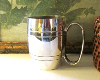 Vintage England Silver Plated Tankard or Beer Mug, Father's Day Gift, Silver Beer Mug