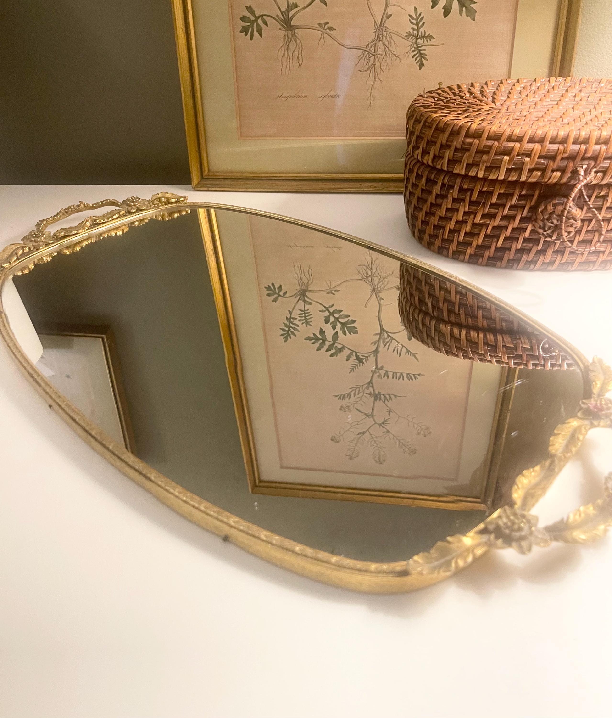 Stylebuilt Gold Vanity Mirror Tray - Etsy