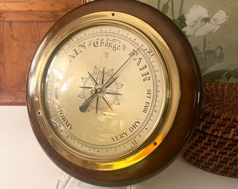 Vintage Barometer, Germany Made, Nautical Wall Gallery Decor, Working