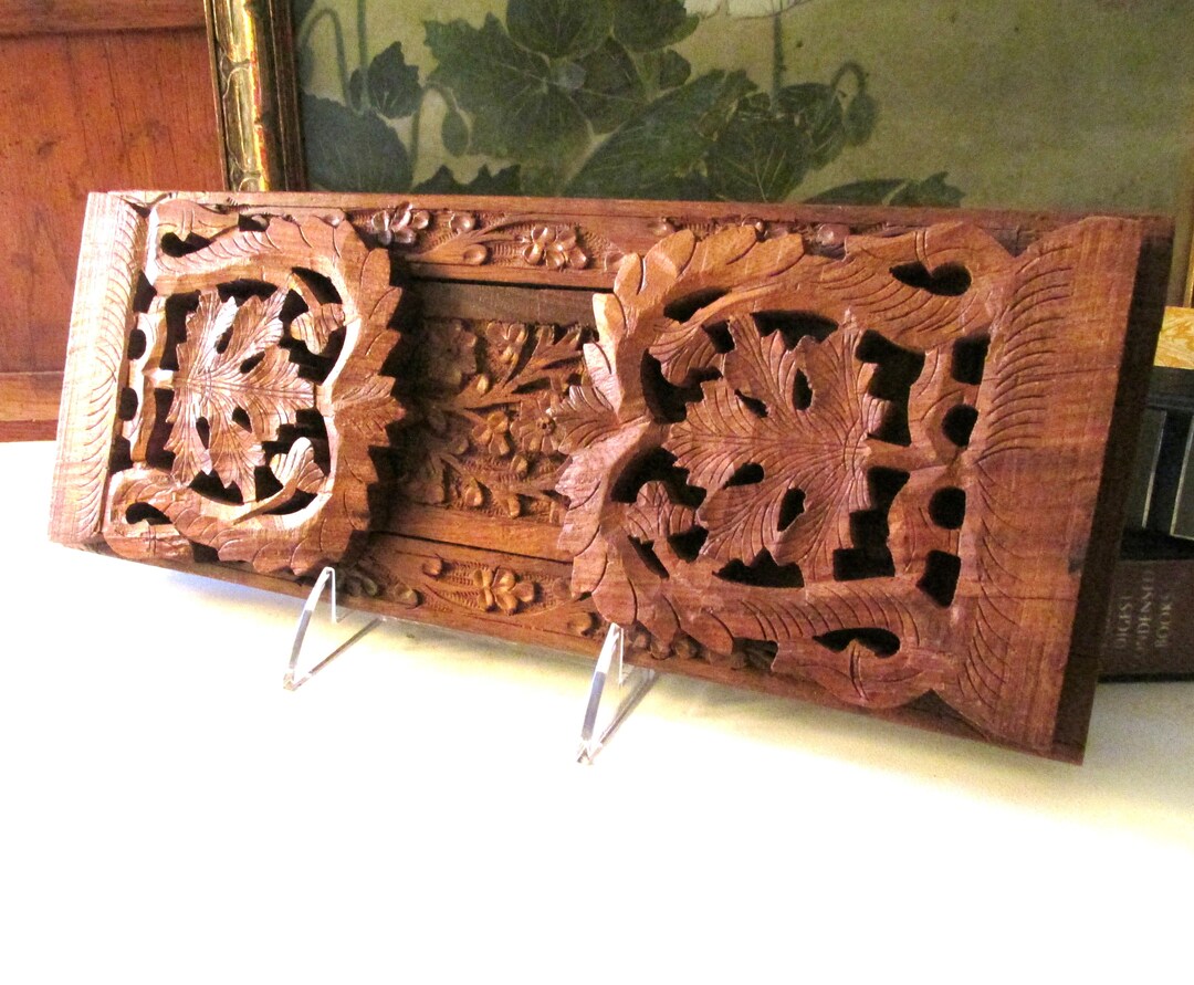 Vintage Carved Book Holder Etsy