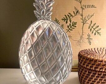 Vintage Wilton Armetale "Pineapple" Aluminum Serving Tray, Cocktail Tray, Palm Beach Chic Decor