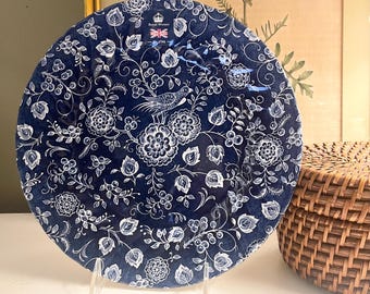 Two Royal Wessex "Nankin Blue" Transferware Dinner Plates, English Country Decor, NOS