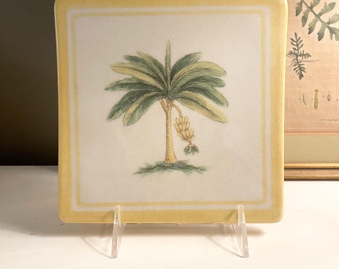 Featured listing image: Vintage Italian “Verano Tile”, Williams Sonoma, Banana Tree, Wall Art