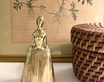 Virginia Metalcrafters Vintage Brass Lady Dinner, Southern Belle