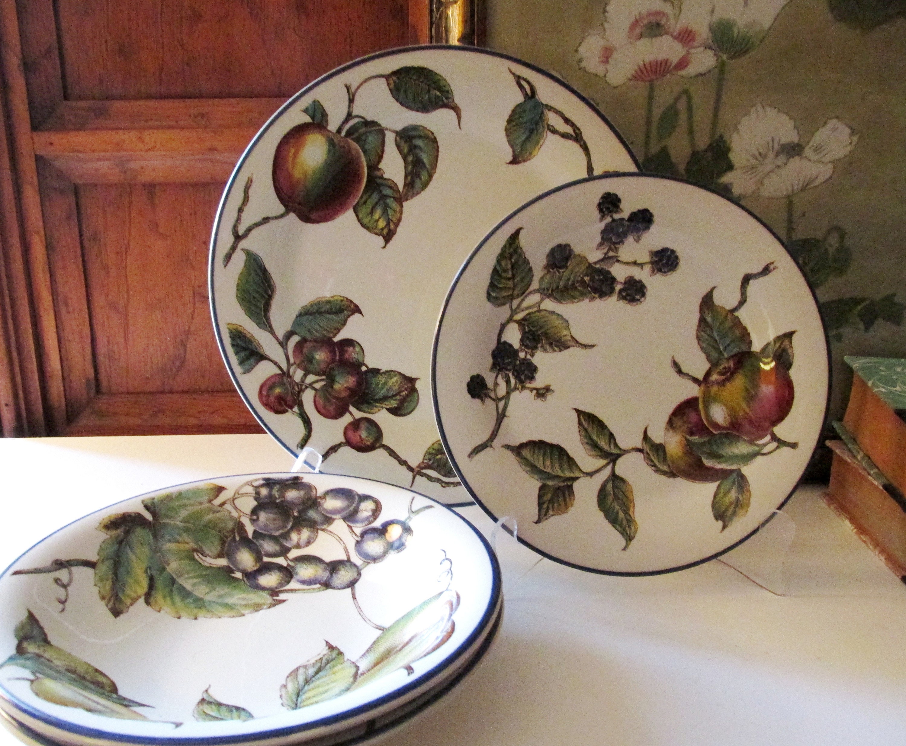 Seven Piece English Macintosh Dinnerware, Pier One Imports, Four Dinner