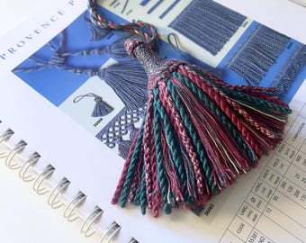Vintage Houlès, Paris Dark Red and Green Key Tassel, Provence Collection, Vintage Tassel, French Country Decor, Hand Made, The Gilded Tassel