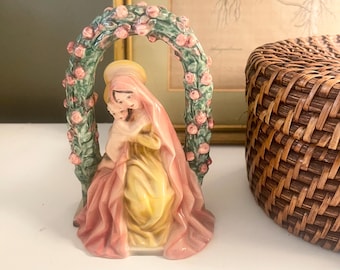 Vintage Wien Keramos Austria Madonna & Child Figurine, Majolica Style,  Della Robbia Style
