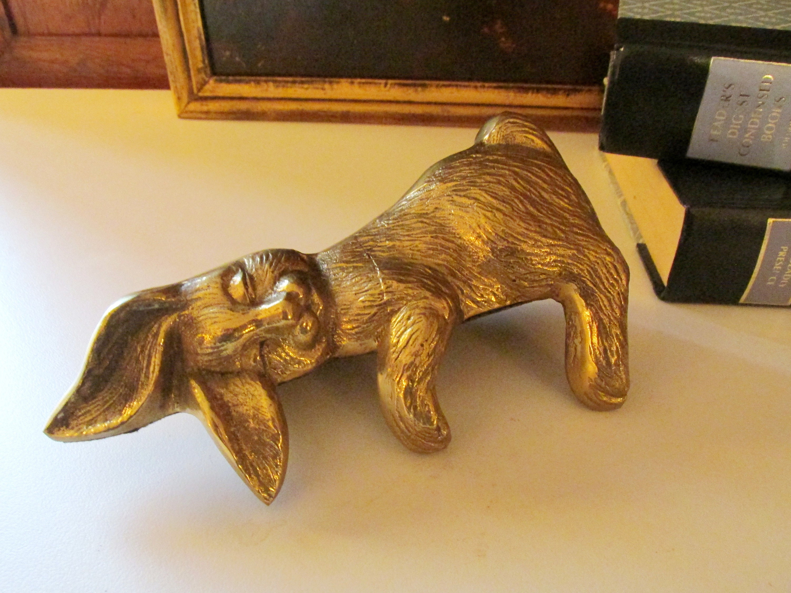 Vintage Brass Bunny, Bombay Co. Bunny Shelf Decor, Gift for Rabbit Lover,  Mantel Decor, Library Decor, Brass Sleeping Bunny -  Israel