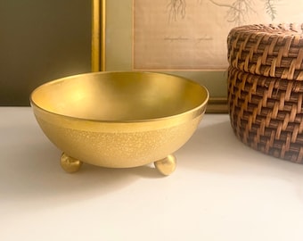 Vintage  Encrusted Gold Footed Bowl, Hollywood Regency Candy Dish