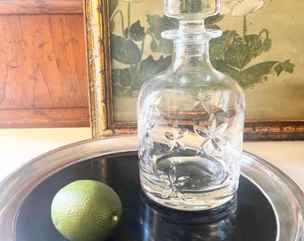 Vintage Tiffany & Co Wine Decanter, Glass Decanter, Bar Cart Decor, Hollywood Regency, Wine Carafe, Grandmillenial Wine Gift,