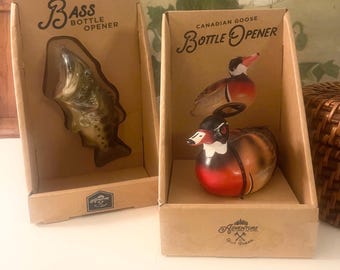 NOS Fish and Canadian Goose Bottle Opener, Sold Separately