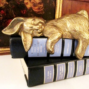 Vintage Brass Bunny, Bombay Co. Bunny Shelf Decor, Gift for Rabbit