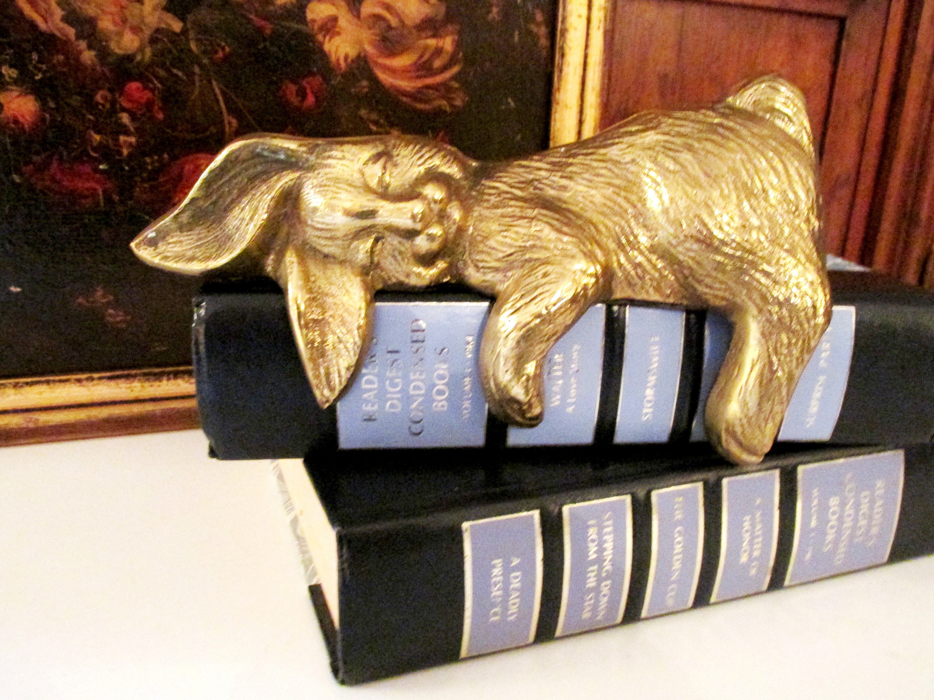 Vintage Brass Bunny, Bombay Co. Bunny Shelf Decor, Gift for Rabbit Lover,  Mantel Decor, Library Decor, Brass Sleeping Bunny -  Israel