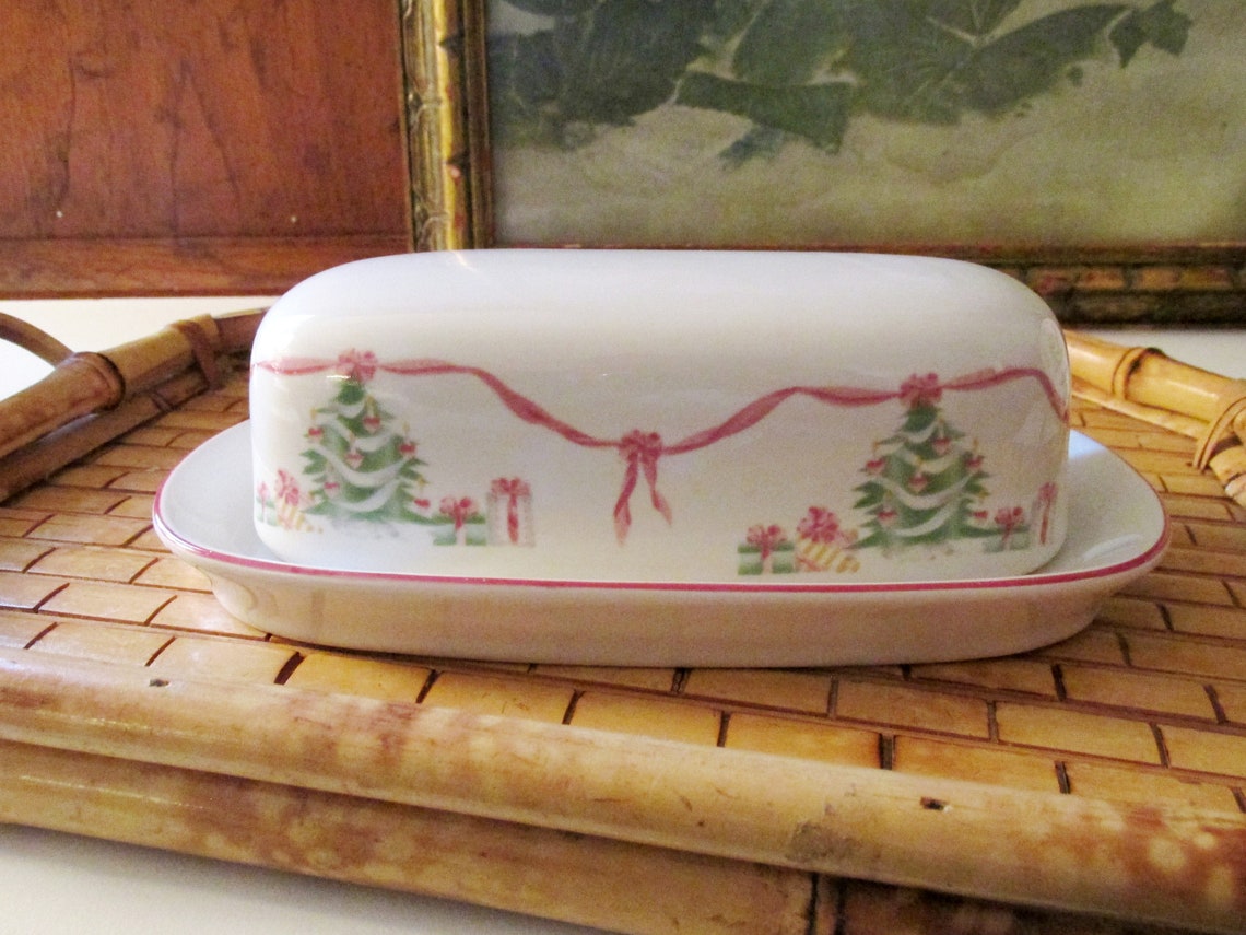 Vintage Sango Christmas Butter Dish Serving Bowl Gravy Boat Etsy