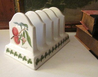 Vintage Portmerion "Pomona" Toast Rack, English Ironstone, Red Currant, Peaches, Alfresco Dining, Brunch Decor, English Country Breakfast