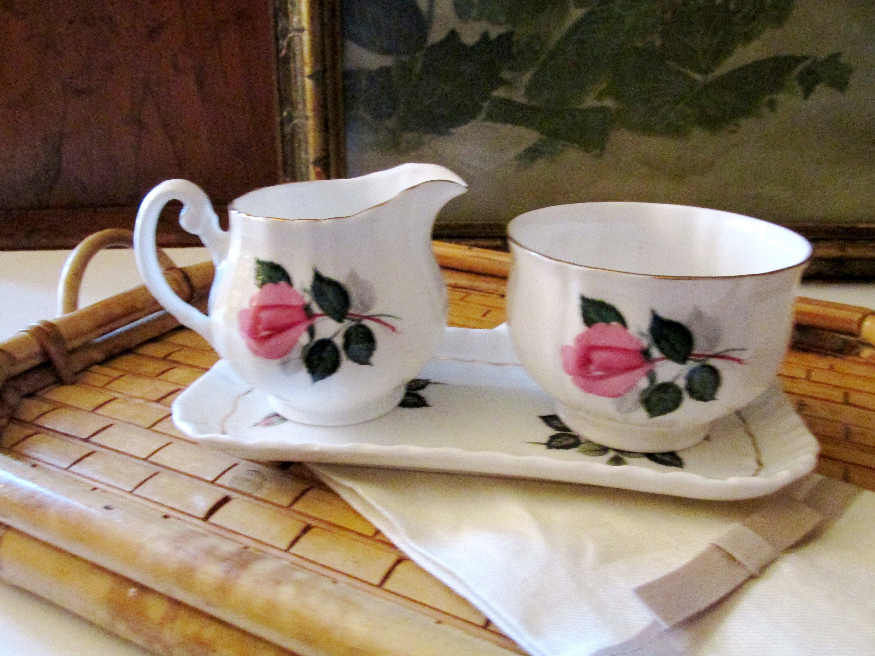 Download Royal Adderley Creamer and Suger Set, English Cottage Chic ...